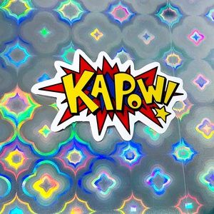 KAPOW Action Bubble Comic Book Vibes Contrast Sticker